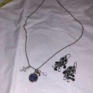 3/$15 necklace Dream K & boho bling earrings